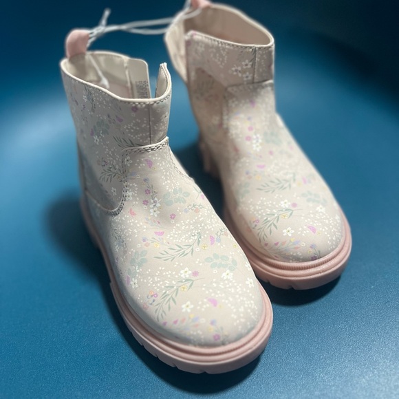 Girl's Floral Boots Cat and Jack - Picture 2 of 6